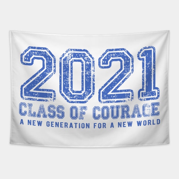 2021 Class of Courage in Blue Tapestry by Jitterfly
