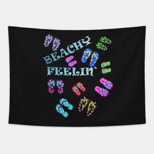 Beach Fun Graphic Design & Quote Beachy Feeling Summer Vacation Tapestry