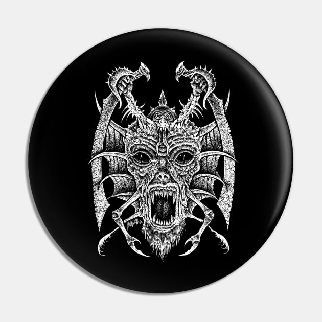 Monster Head Pin by sawblade666