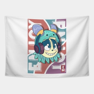 Cute funky monster Tapestry