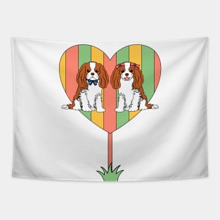 Cavalier King Charles Spaniel Boy and Girl Tapestry