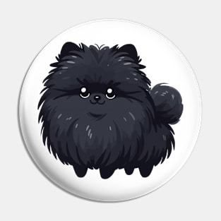 Cute Black Pomeranian Pin