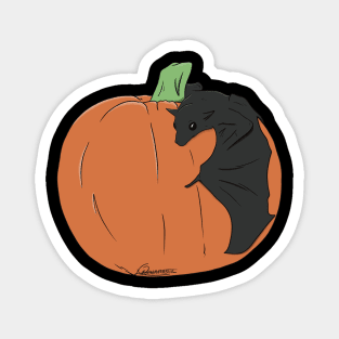 Bat Pumpkin Magnet