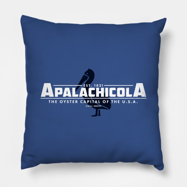 Apalachicola Florida - Pelican Pillow by DMSC