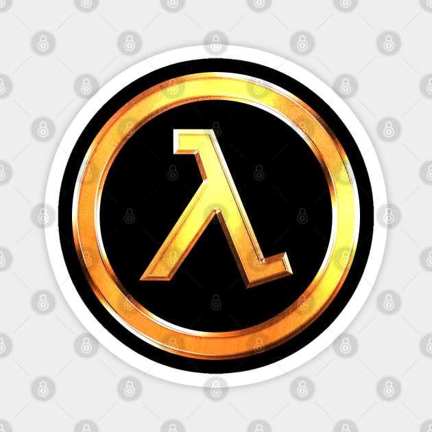 Half Life Lambda Symbol (Variant) Magnet by huckblade