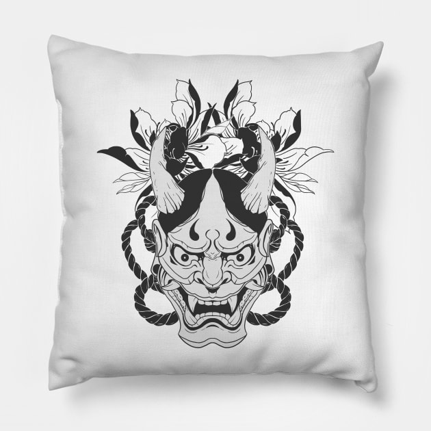 Hannya Mask Pillow by Gekko and the Samurai 