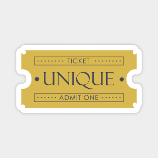 Ticket for unique Magnet