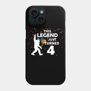 This legend just turned 4 a great birthday gift idea Phone Case