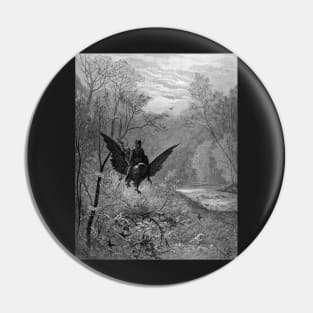 Rugerro on a Hippogriff - Gustave Dore Pin