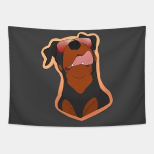 Rottie with Shades Tapestry