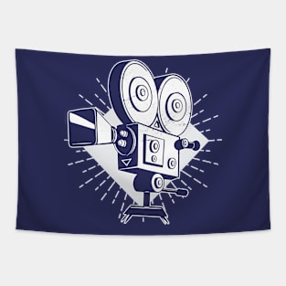 Retro Film Camera Movie Camera // Vintage Filmmaking Tapestry