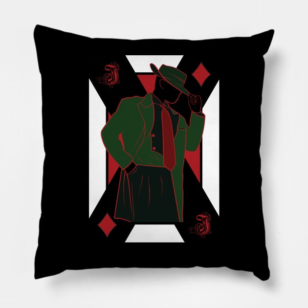 Jack of Diamonds v2 Pillow by ProxishDesigns