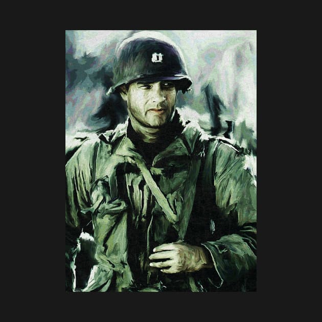 saving private ryan tom hanks by Thinkerman