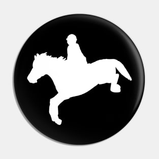 white horse jumping Pin