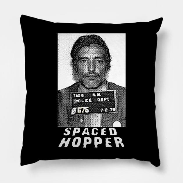 Spaced Hopper dark Pillow by Spine Film