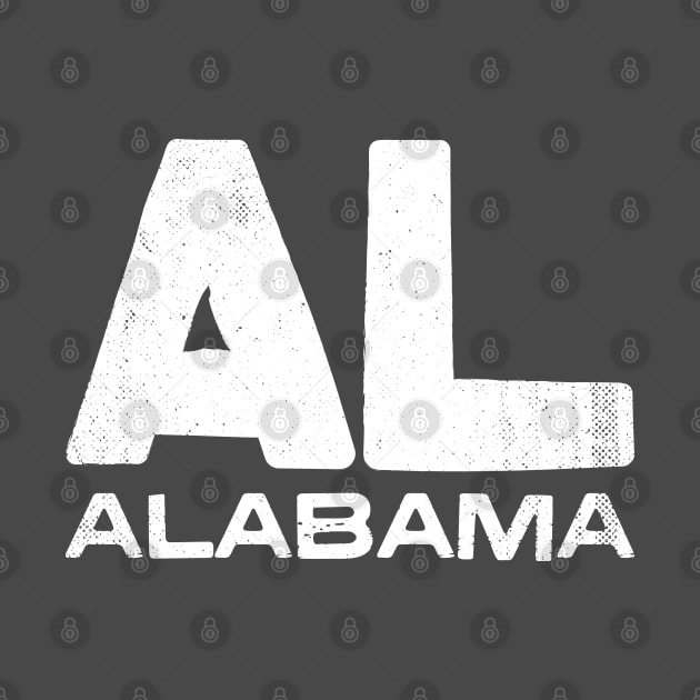 AL Alabama State Vintage Typography by Commykaze
