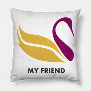 My Friend Swan Pillow