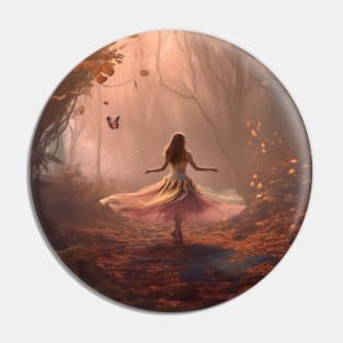 Dancing autumn fairy Pin