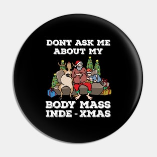 Foodie Gifts Food Coma Funny Christmas Pun Santa Claus Pin