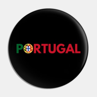 Portugal in flag colors Pin