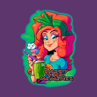 Beautiful Stoner Girl #7 – HAPPY HIGH MOMENTS T-Shirt