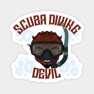 Scuba Diving Devil Magnet