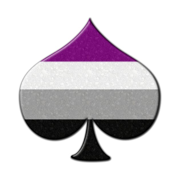 Large Ace Symbol in Asexual Pride Flag Colors by LiveLoudGraphics