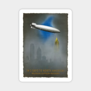 North America Zeppelin Vintage Poster 1937 Magnet