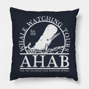 Ahab Whale Watch (Mono) Pillow