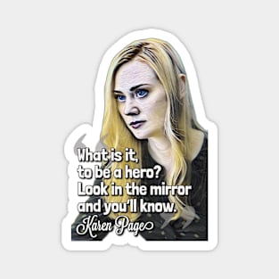 Karen Page Hero Quote Magnet