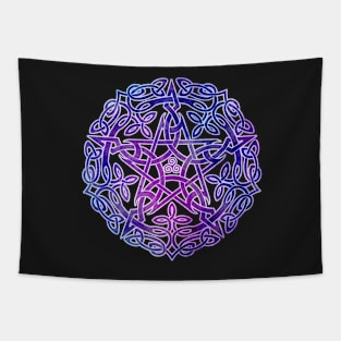 Mystic Purple Celtic Pentacle Pentagram Tapestry