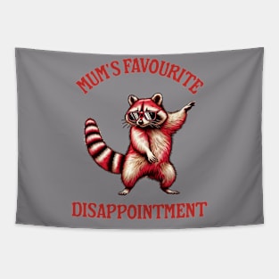 Mum's favourite disappointment retro animal meme design Tapestry