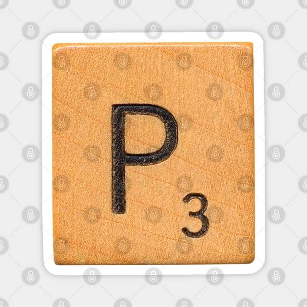 Scrabble Tile 'P' Magnet by RandomGoodness