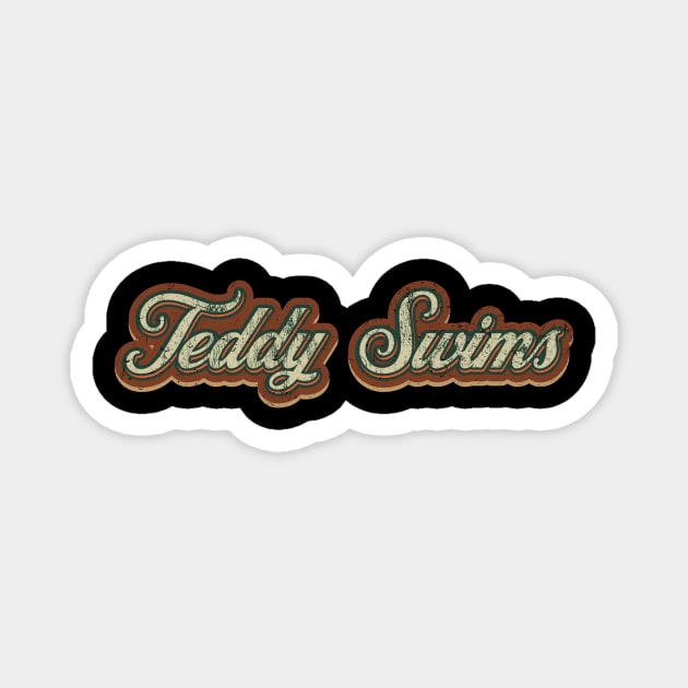 Teddy Swims Vintage Text Magnet by Skeletownn