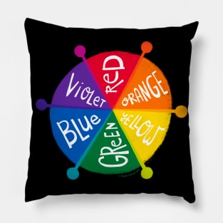 Cute Rainbow Color Wheel - great gift for artists and teachers Pillow