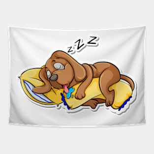 GIFT SLEEPING DOG T-SHIRT Tapestry