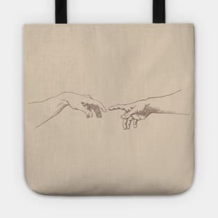 Dark Academia: Creation of Adam Sketch Tote