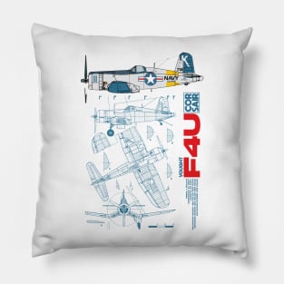 F4U Corsair | Retro Fighter Plane Pillow