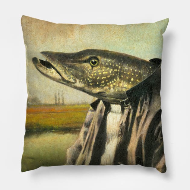 Mr Pike Pillow by mictomart