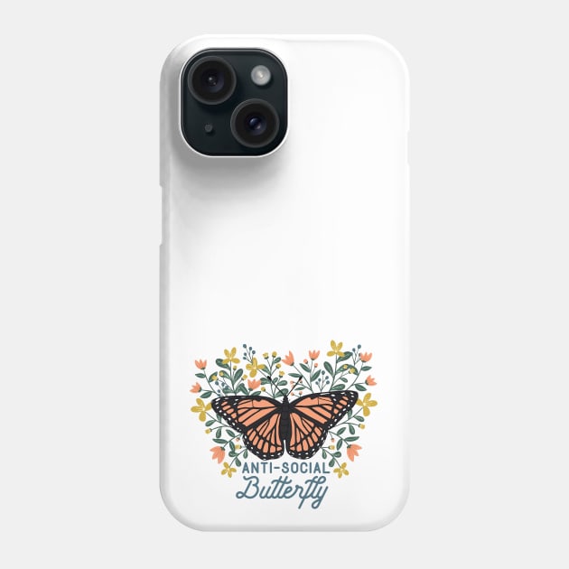 Anti Social Butterfly Phone Case by RememberNovember