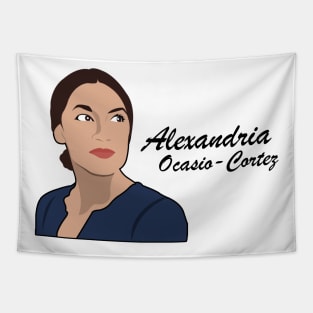 Alexandria Ocasio-Cortez - Cartoon Art Tapestry