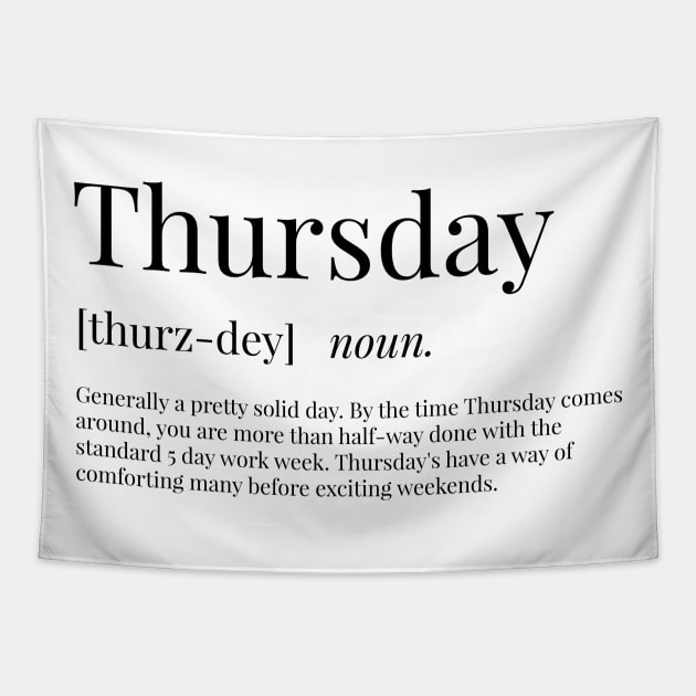 Thursday Definition Tapestry by definingprints