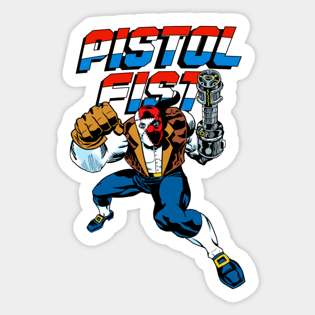 Pistolfist Kirby  Superhero  Sticker