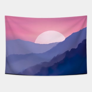 Pink Sunset Tapestry