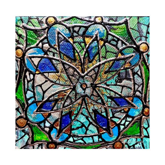 Stained Glass Mandala 40-31 by Julie Ann Stricklin by Julie Ann Stricklin