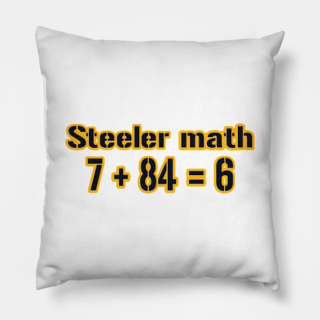 Steeler Math! Pillow by pralonhitam