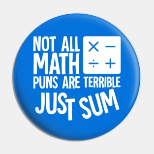 Not All Math Puns Are Terrible Just Sum Pin