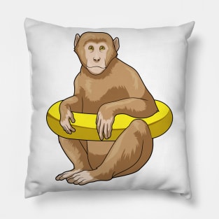 Monkey Swimming Lifebuoy Pillow