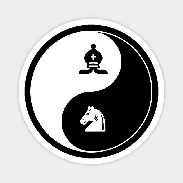 Bishop-Knight Yin Yang Magnet by Designs_by_Tom