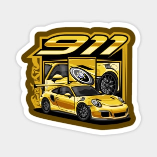 awesome car design illustration Magnet